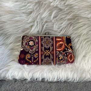 Vera Bradley Clutch Wallet - Purple and Orange